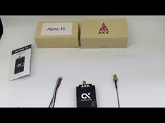 AKK Alpha 16 VTX 4.9G 5.8G 25mW/1W/3W/5W/8W/16W 96CH Trasmettitore video Audio intelligente supportato