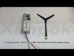 Trasmettitore video FPV da 1,2 GHz, potenza in uscita 5 W, portata 10-50 km con funzione di ritardo, accessorio VTX da 1,2 GHz
