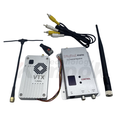 1.2G 5W trasmettitore e ricevitore video wireless 1.2Ghz VTX VRX 1080-1360M FPV Video Long Range Transmission