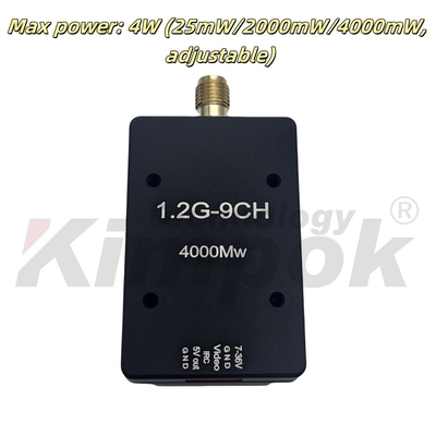 Trasmettitore video wireless 1.2G 4W 1.2 GHz VTX 16g Leggero Trasmettitore video FPV a 9 canali per droni da corsa FPV