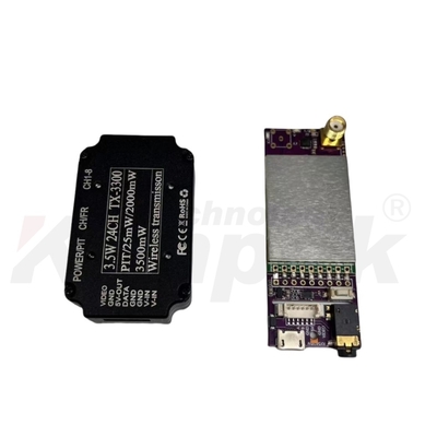 Trasmissione video drone 3.3G Trasmettitore 3.5W Ricevitore 24 canali 7-36V Ampia gamma di tensione Combinazione ultraleggera FPV