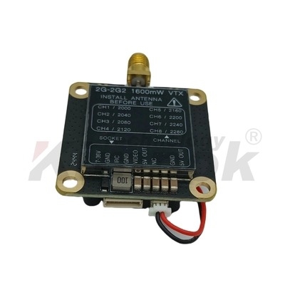 FPV 2.2G 1.6W VTX Video trasmettitore 25mW 200mW 1600mW